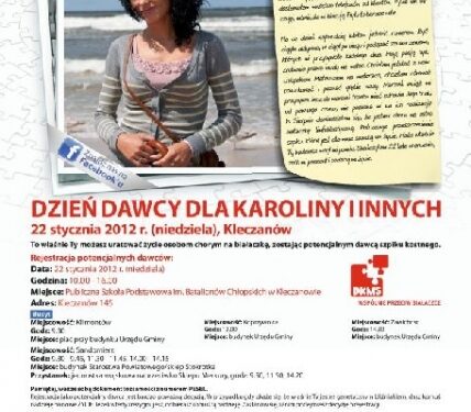 Pomóż Karolinie! Zarejestruj się w bazie dawców szpiku.