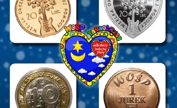 Monety WOŚP na  XX finale  w Tarnobrzegu