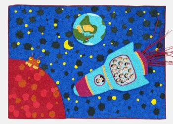 Uczniowie Szkoły Podstawowej z Obrazowa w finale konkursu plastycznego "Wyprawa na Marsa".