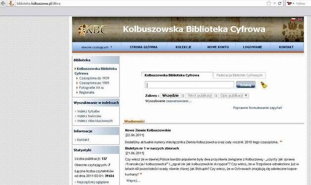 Kolbuszowska Biblioteka Cyfrowa zaprasza wszystkich internautów do czytania w sieci.