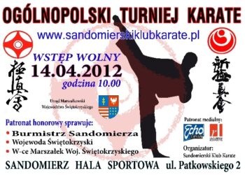 Ogólnopolski Turniej Karate odbędzie się w sobotę (14 kwietnia) w Sandomierzu.
