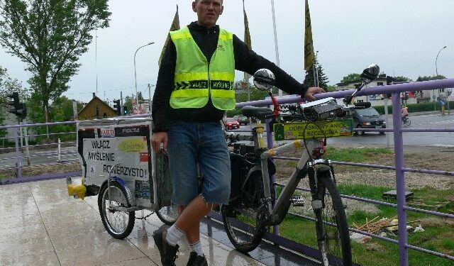 Odblaskowy Anioł ze Szczecina dziś zawitał do Tarnobrzega.