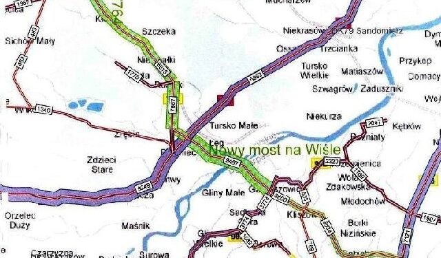 Mieszkańcy Kliszowa żądają budowy ronda w ciągu drogi do Kielc.