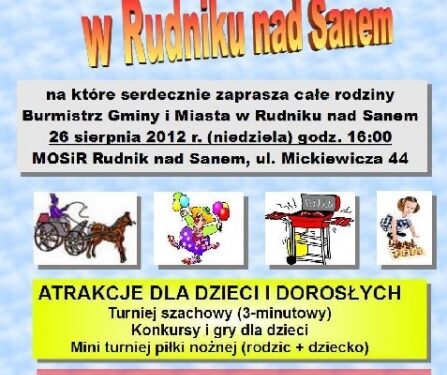 W Rudniku nad Sanem w niedzielę odbędzie się Rodzinny Piknik na pożegnanie wakacji.