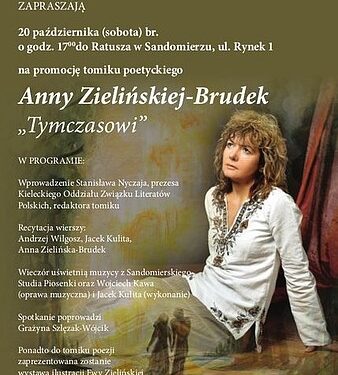 Promocja tomiku poetyckiego Anny Zielińskiej-Brudek 'Tymczasowi'.