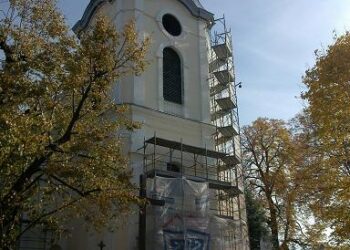 Mielec: Prace przy bazylice