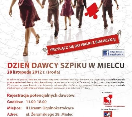 Mielec: Możesz zostać dawcą szpiku