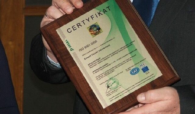 Ostrowiecki szpital otrzymał Certyfikat ISO 9001-2008.