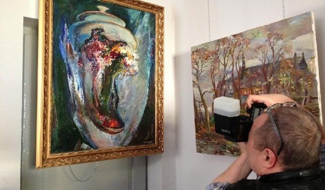 Sandomierz: Otwarcie wystawy Jurija Sulimowa.