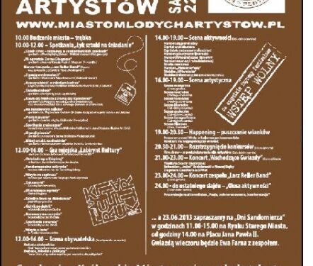 Sandomierz: Festiwal Miasto Młodych Artystów coraz bliżej.