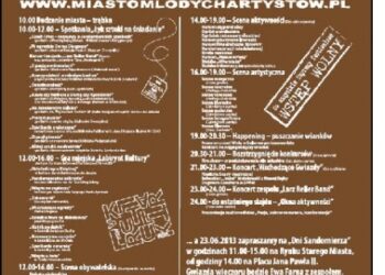 Sandomierz: Program Festiwalu 'Miasto Młodych Artystów'.