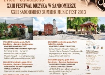 Sandomierz: Program sierpniowego Festiwalu Muzyka jest już dopięty na ostatni guzik.
