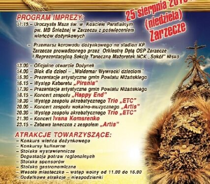 Zarzecze: Iwan Komarenko, pierogi, zabawa i wieńce dożynkowe.