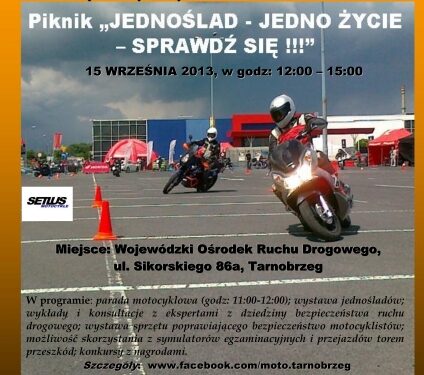 Tarnobrzeg. Jednoślad, jedno życie, sprawdź się.