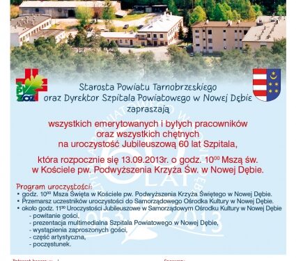 Jubileusz szpitala powiatowego w Nowej Dębie
