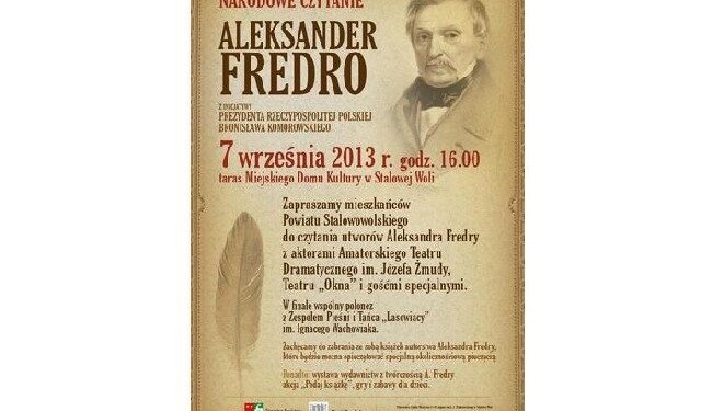 Stalowa Wola: Poczytaj mi Fredrę.
