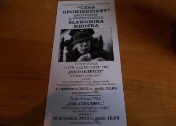 Tarnobrzeg. Spotkania z Mrożkiem.