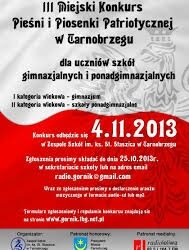 Tarnobrzeg. Międzyszkolny Konkurs Piosenki i Pieśni Patriotycznej.