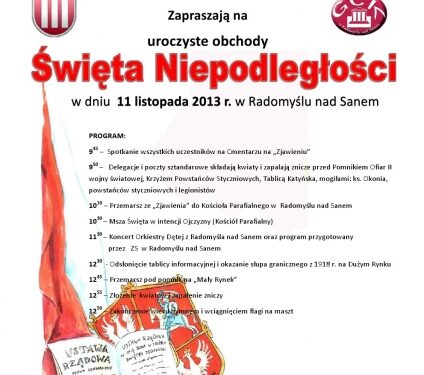 Obchody Święta Niepodległości w Radomyślu nad Sanem