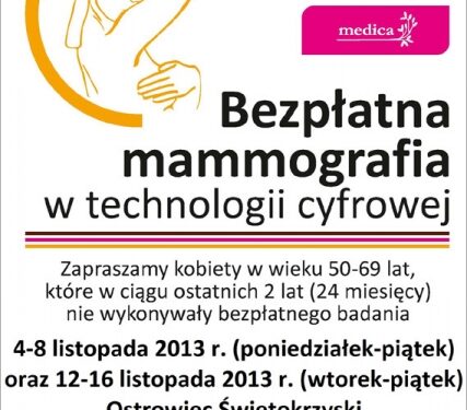 Bezpłatne badania mammograficzne w Sadnomierzu i okolicy