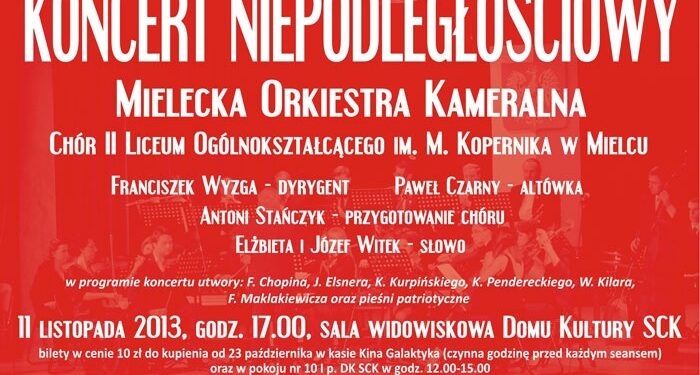 Koncert niepodległościowy w Mielcu