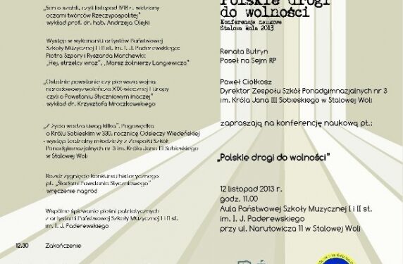 Stalowa Wola: Porozmawiają o wolności