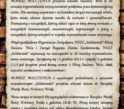 Marsz Milczenia w Stalowej Woli