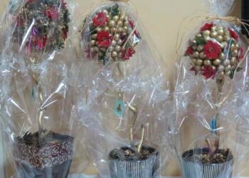 Prezes Stowarzyszenia Przyjaciół Zespołu Szkół Specjalnych w Tarnobrzegu – Nina Leończyk,  psycholog ZSS – Agnieszka Homarowicz  oraz  koordynator akcji charytatywnej "Choinka Życzeń" –  Paweł Gospoś.