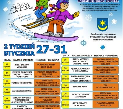 Tarnobrzeg. Ferie w mieście.