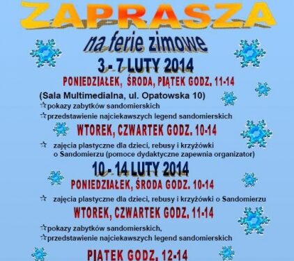 Sandomierz: Ferie w mieście.