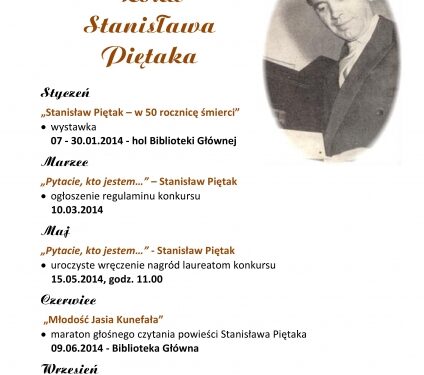 Tarnobrzeg. Rok Stanisława Piętaka. Program