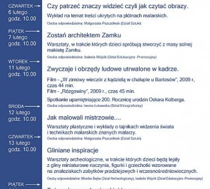 Sandomierz: Ferie w Muzeum Okręgowym w Sandomierzu