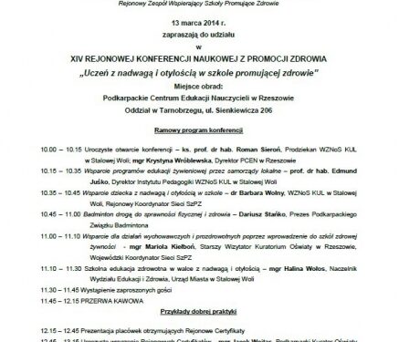 Tarnobrzeg: Konferencja naukowa z promocji zdrowia