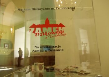 Tarnobrzeg. W muzeum stanęła duża skarbonka.