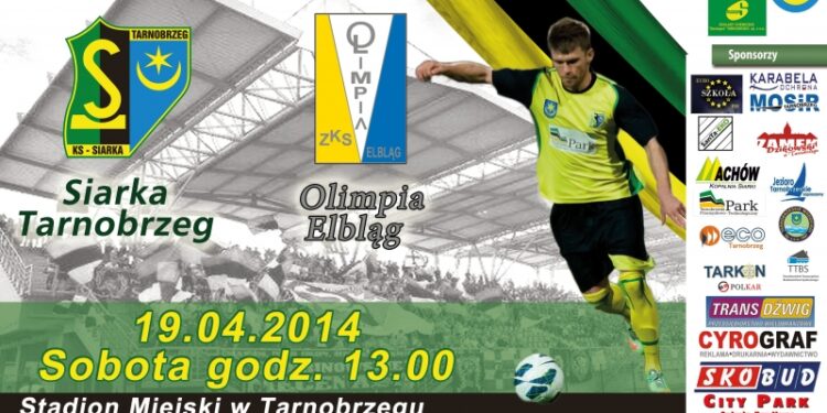 Tarnobrzeg. Mecz Siarka Tarnobrzeg – Olimpia Elbląg.