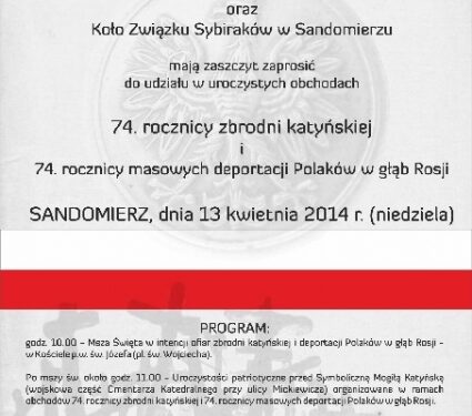 Sandomierz: Ku pamięci ofiar Katynia