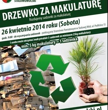 Stalowa Wola: Drzewko za makulaturę już w sobotę