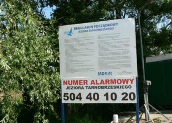 Tarnobrzeg. Numer alarmowy nad Jeziorem Tarnobrzeskim.