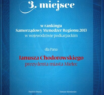 Mielec: Samorządowy menedżer regionu z Mielca.