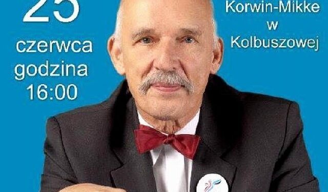 Janusz Korwin-Mikke w Kolbuszowej Górnej.