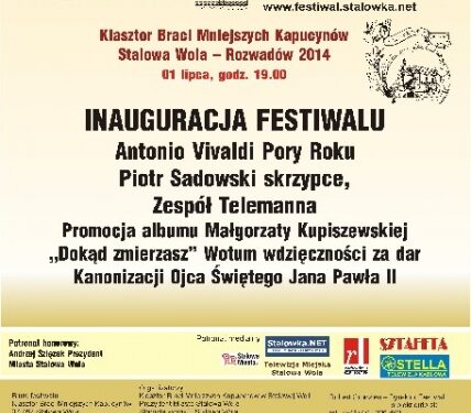 Rozwadów: Dziś pierwszy koncert festiwalowy.