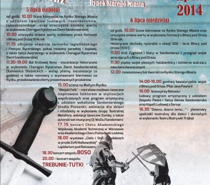 Jarmark Jagieloński i piknik rycerski w Sandomierzu