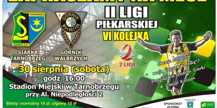 Tarnobrzeg. W najbliższą sobotę piłkarze Siarki Tarnobrzeg zmierzą się  na swoim stadionie z Górnikiem Wałbrzych.