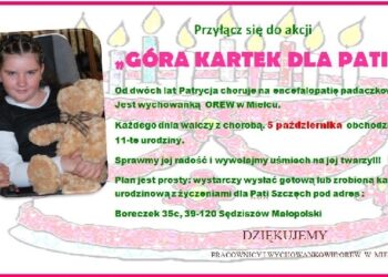 Mielec: 'Góra Kartek dla Pati.
