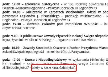 Mielec: Za koncert patriotyczny trzeba będzie zapłacić.