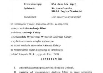 Mielec: Wyrok w trybie wyborczym.