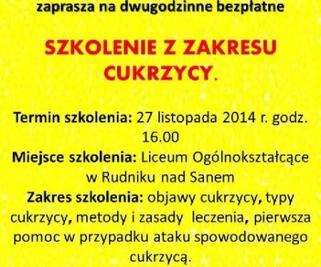 Rudnik: Będą oswajać cukrzycę.