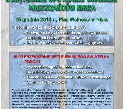 Nisko: Świąteczne spotkanie na Placu.