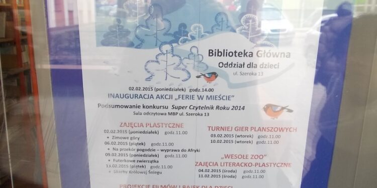 Tarnobrzeg. W ferie przyjdź do biblioteki.