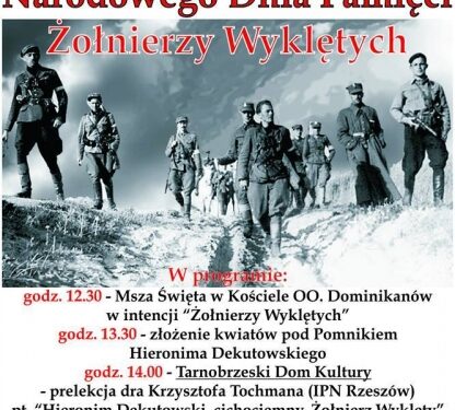 Tarnobrzeg. Narodowy Dzień Pamięci Żołnierzy Wyklętych.